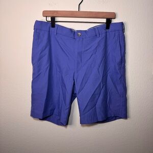 Peter Millar Performance Golf Shorts Men's 36 Light Blue Classic Preppy
